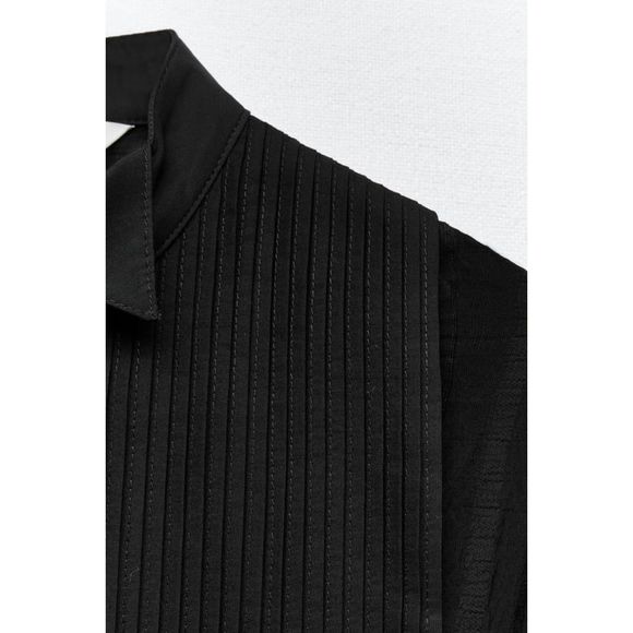 ZARA PLEATED YOKE SHIRT ZW COLLECTION - Picture 10 of 13